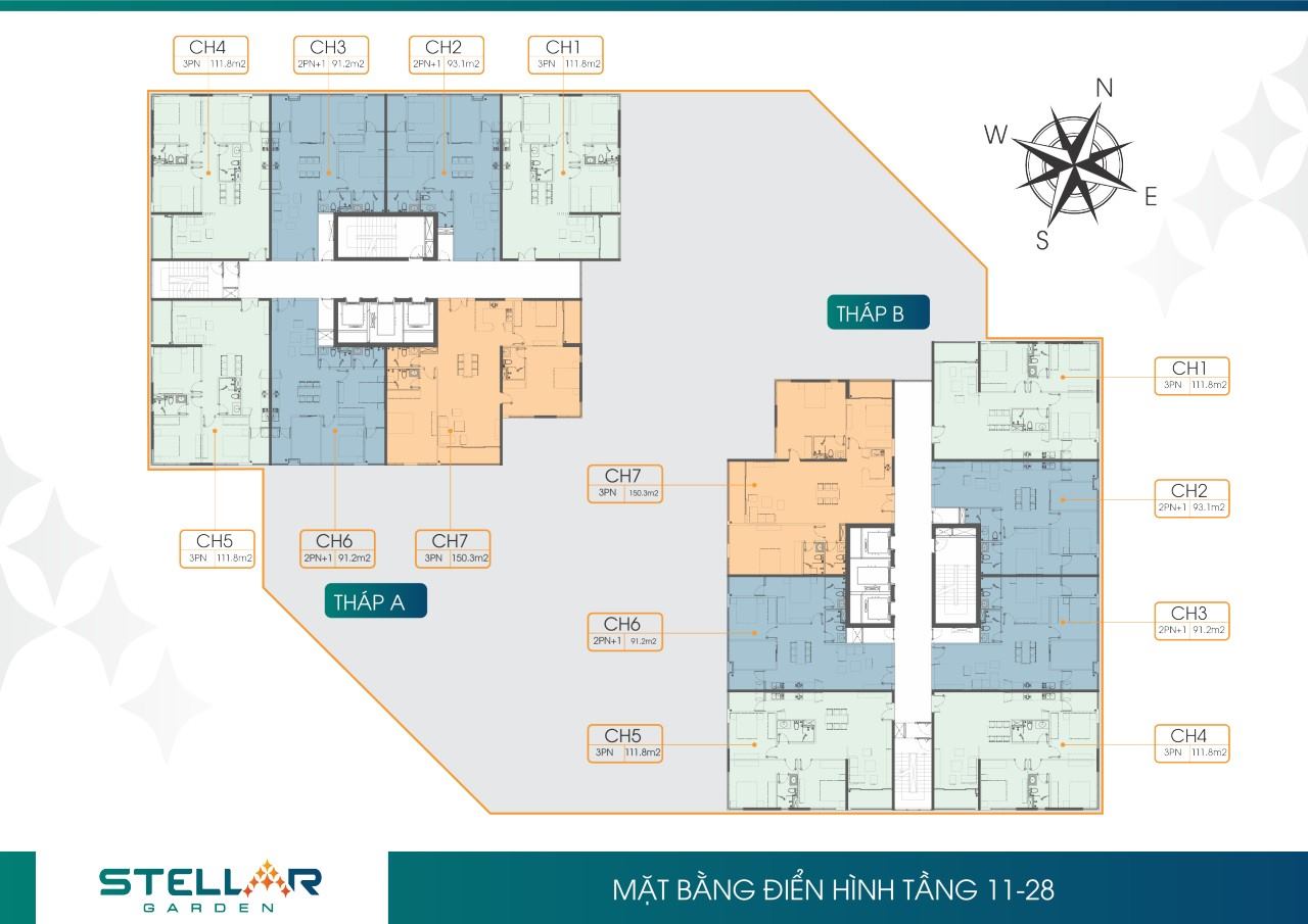 Mặt bằng tầng 11-28